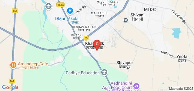 Shri Dhabekar Kala Mahavidyalaya, Akola Map