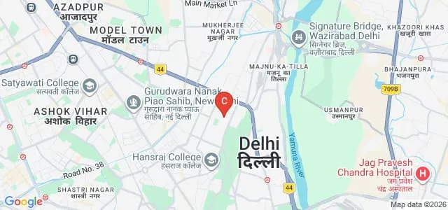 Delhi School of Journalism, Delhi Map