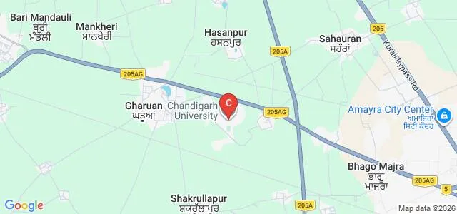 University Institute of Teachers Training and Research, Chandigarh University, Chandigarh Map