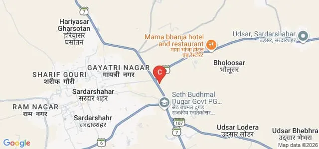 Swami Shri Ramsharan Ji College of Pharmacy, Churu Map