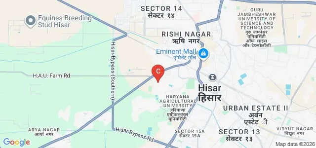 Department of Business Management, Chaudhary Charan Singh Haryana Agricultural University, Hisar Map