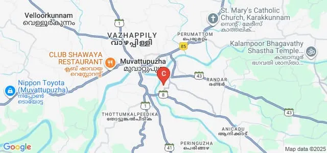 College of Nursing, Nirmala Medical Centre, Muvattupuzha Map