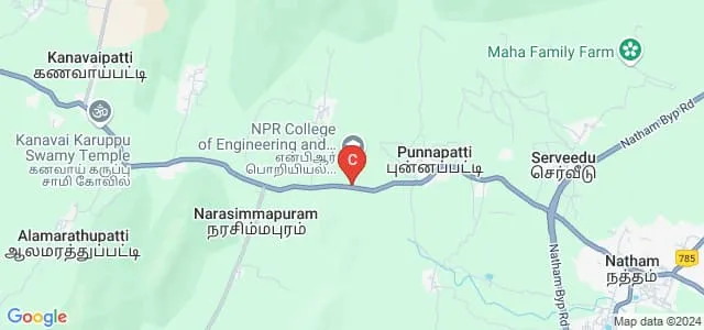 NPR College of Education, Dindigul Map