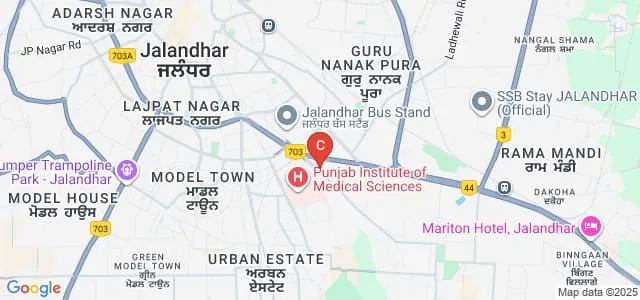 Lyallpur Khalsa College Technical Campus, Jalandhar Map