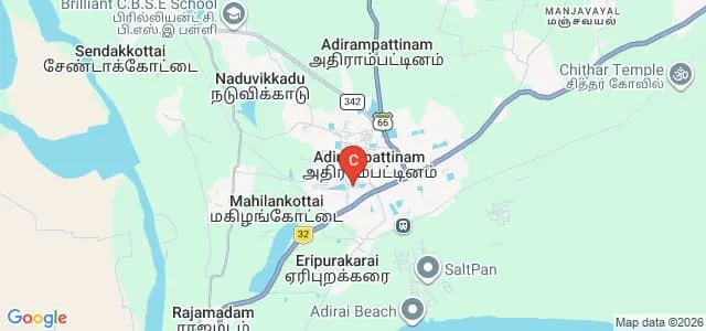 Khadir Mohideen College, Adirampattinam Map