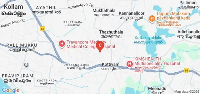 Don Bosco College, Kottiyam Map