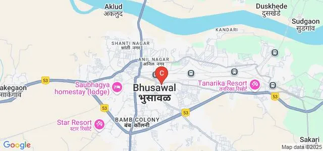 Shri Sant Gadge Baba Hindi Mahavidyalaya, Bhusawal Map