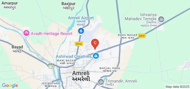 Matushree Monghiba Mahila Arts College, Amreli Map