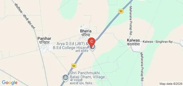 Arya College of Education, Hisar Map