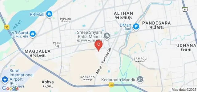 Mahavir Swami College of Polytechnic, Surat Map