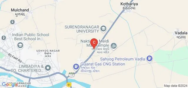 CU Shah Institute of Life Sciences, Surendranagar Map