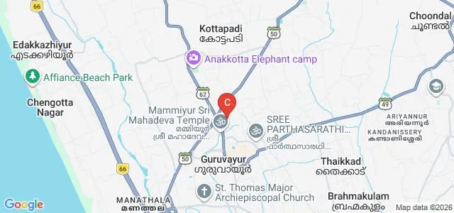 Little Flower College, Guruvayoor Map