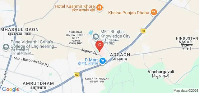 Dr Vasantrao Pawar Medical College Hospital and Research Center, Adgaon Map