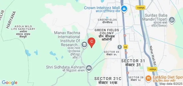 Manav Rachna Dental College, Faridabad Map