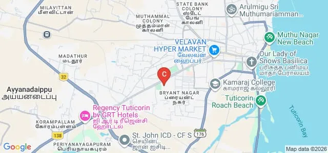 VO Chidambaram College, Tuticorin Map