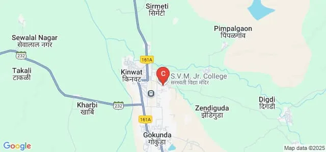 Saraswati Vidya Mandir Arts College, Kinwat Map