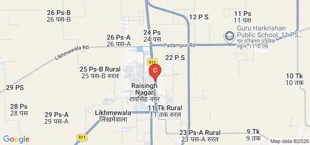 Maharshi Dayanand PG Girls College, Raisinghnagar Map