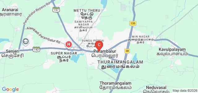 Dhanalakshmi Srinivasan College of Physical Education, Perambalur Map