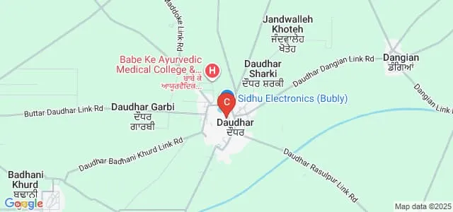 Babe Ke Ayurvedic Medical College and Hospital, Moga Map