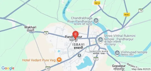 Karmaveer Bhaurao Patil Mahavidyalaya, Pandharpur Map