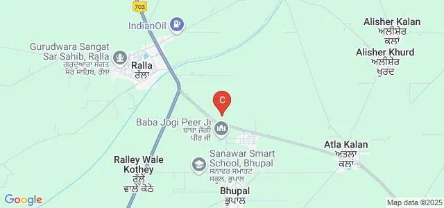 Punjabi University, Baba Jogi Peer Neighbourhood Campus, Ralla, Mansa Map