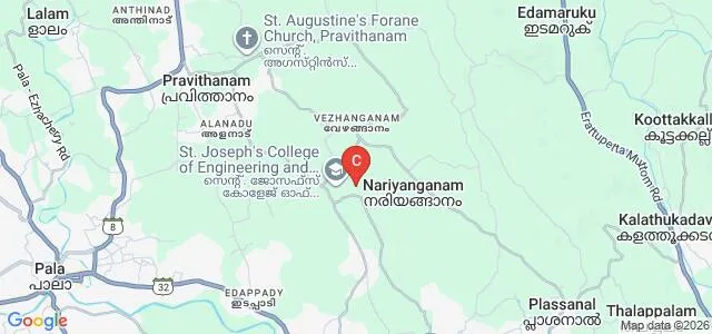 St Joseph's Institute of Hotel Management and Catering Technology, Palai Map