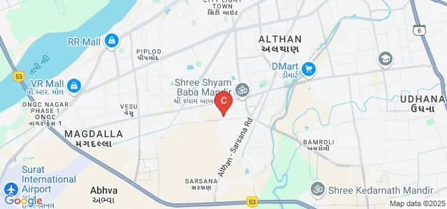Bhagwan Mahavir College of Engineering and Technology, Surat Map