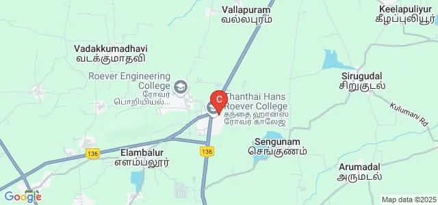 Thanthai Hans Roever College, Perambalur Map