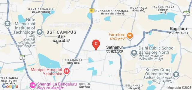 Brindavan College, Bangalore Map