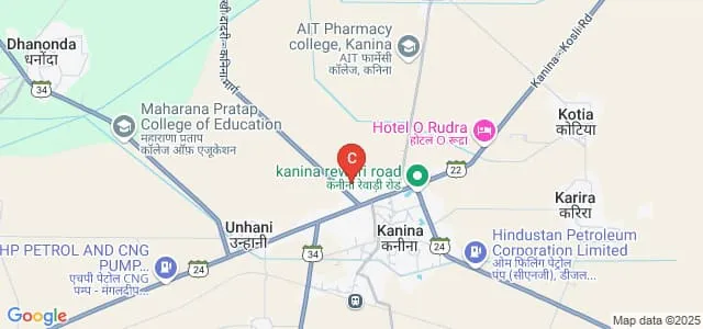 Akash Institute of Technology, Kanina Map