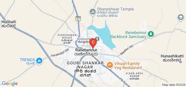 SJMV BAJSS Arts and Commerce College for Women, Ranebennur Map