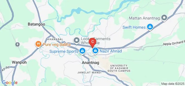 Government Degree College, Anantnag Map
