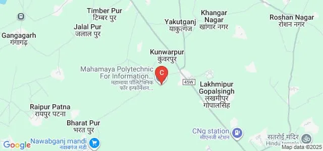 Mahamaya Polytechnic for Information Technology, Kasganj Map