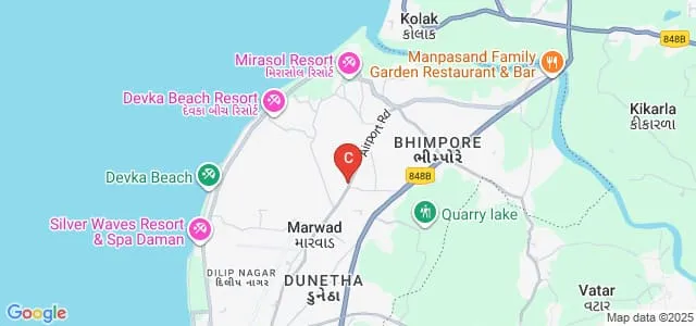 Vaidik Dental College and Research Centre, Daman Map