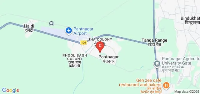 College of Home Science, GB Pant University of Agriculture and Technology, Pantnagar Map