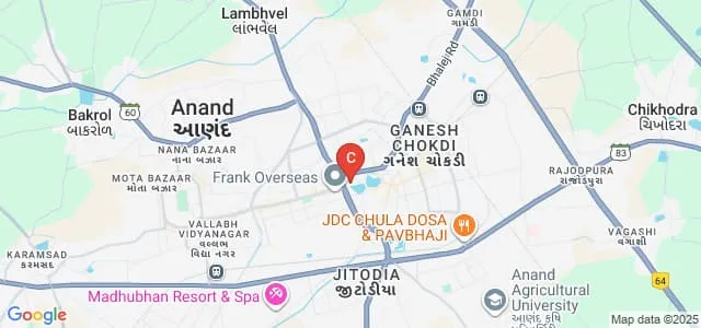 Anand Pharmacy College, Anand Map