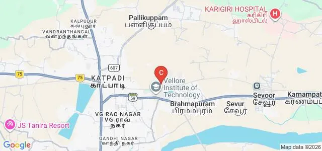 VIT Business School, Vellore Map