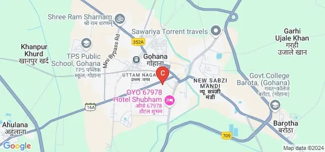 Mukhi College of Nursing, Gohana Map