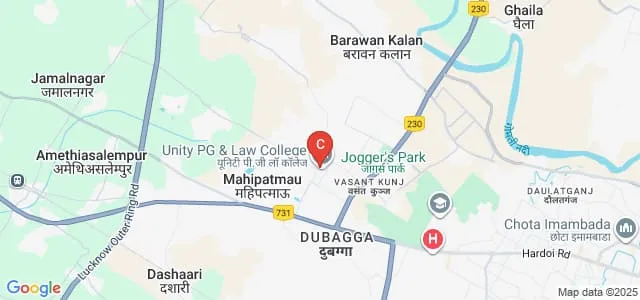 Unity Post Graduate College, Lucknow Map