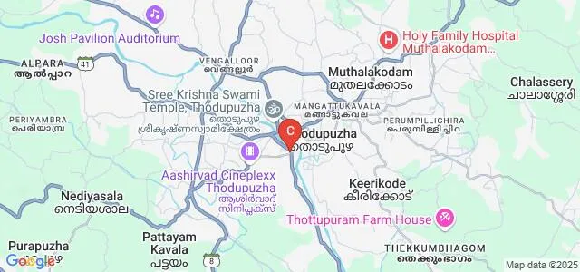 Cindrebay School of Design, Thodupuzha Map