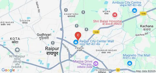 Arts and Commerce Girls College, Raipur Map