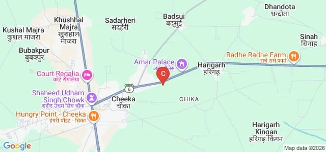 Government College for Girls, Cheeka Map
