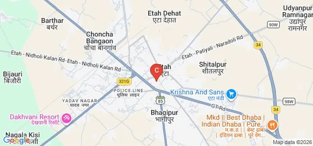 Manorama Institute of Education, Etah Map