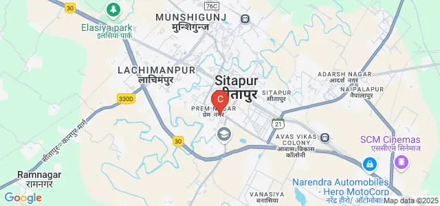 Regional Institute of Ophthalmology, Sitapur Map