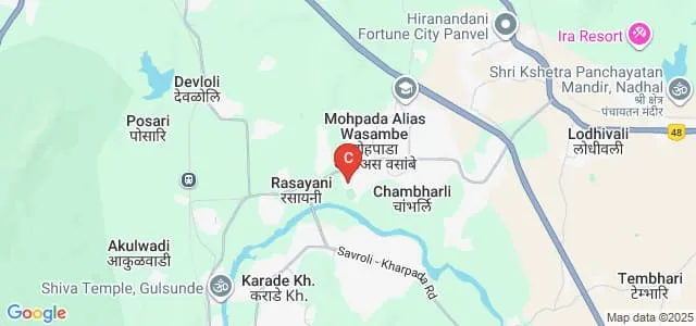 Pillai HOC College of Architecture, Rasayani Map