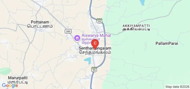 Periyar University Arts and Science College, Senthamangalam Map
