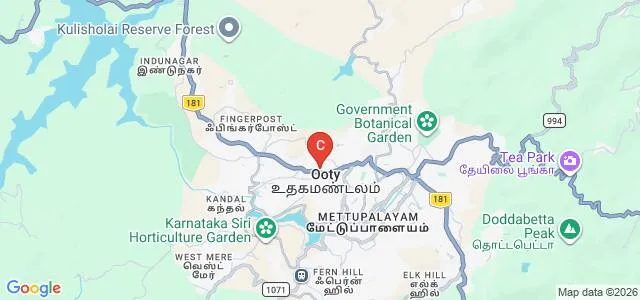 School of Life Sciences, JSS Academy of Higher Education and Research, Ooty Campus Map