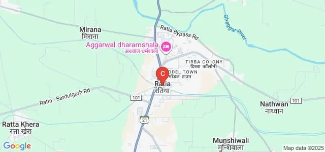 Shaheed Udham Singh College of Nursing, Fatehabad Map