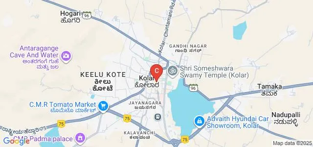 Ellen Thoburn Cowen Memorial School and College of Nursing, Kolar Map