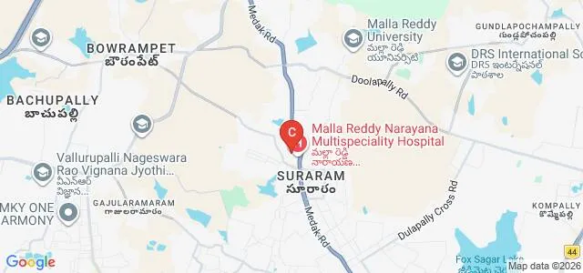 Malla Reddy Medical College for Women, Hyderabad Map